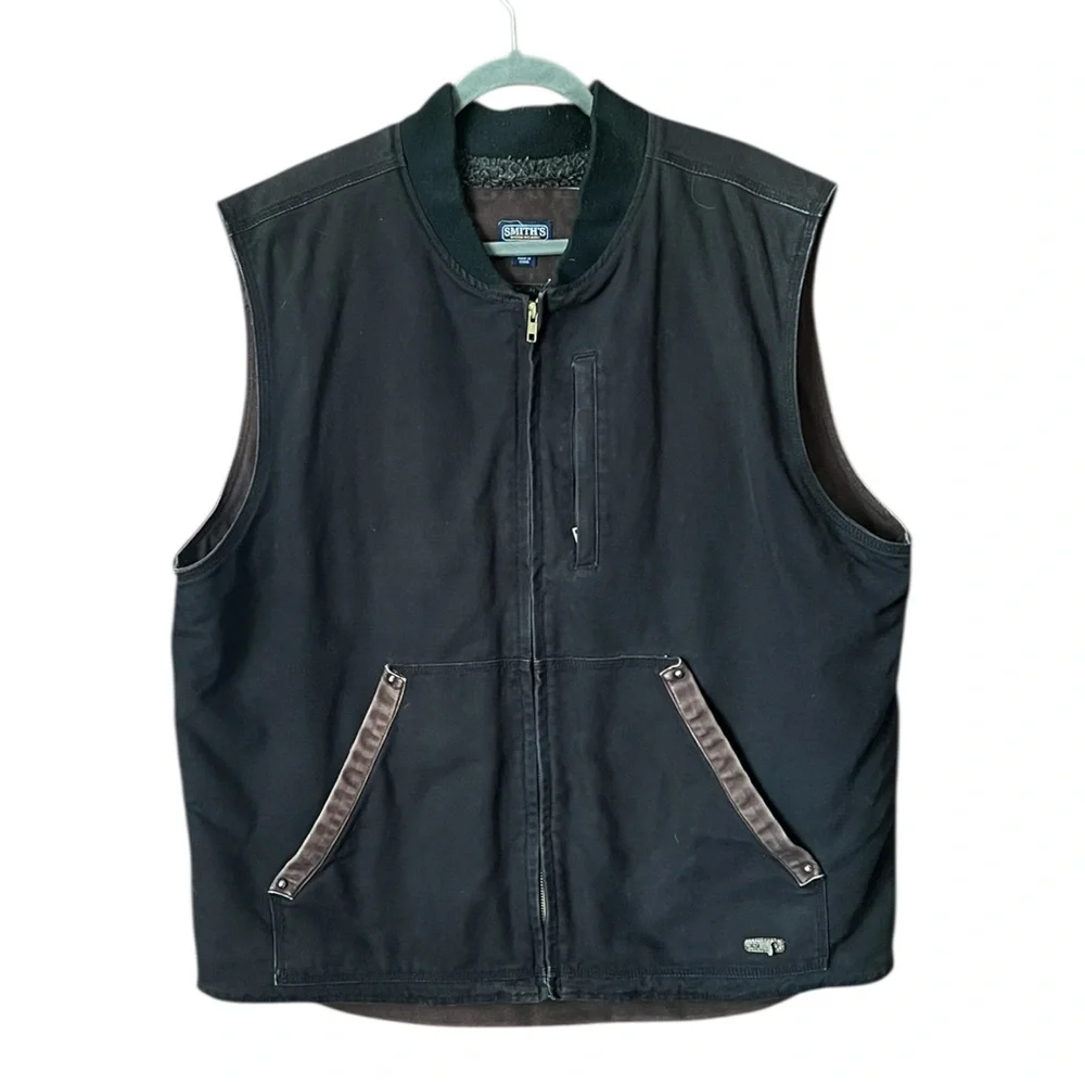 SMITH’S WORKWEAR Sherpa lined zip up vest. SZ. XL.